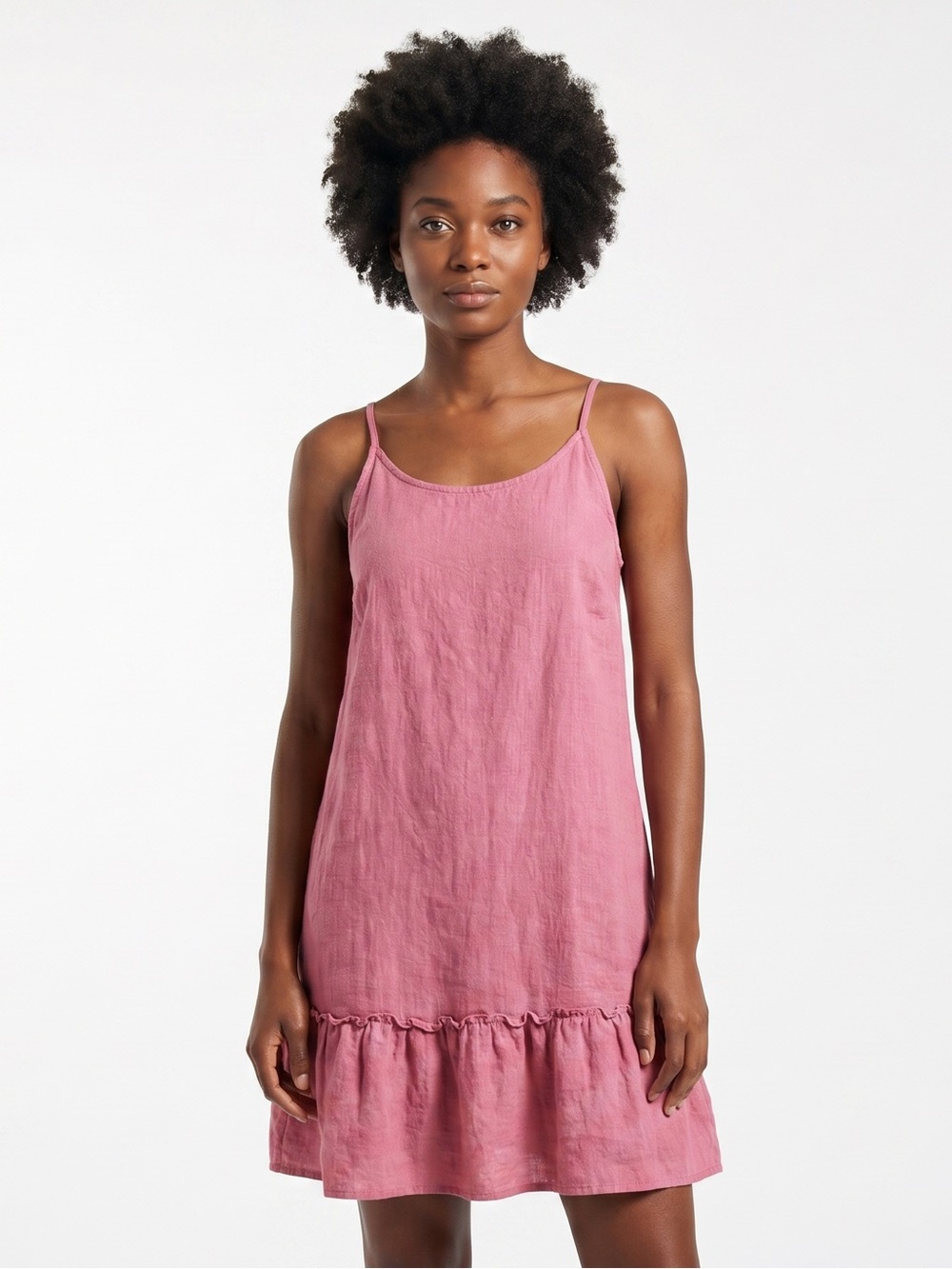 Kona Sol Rose Pink Textured Tank Dress, S